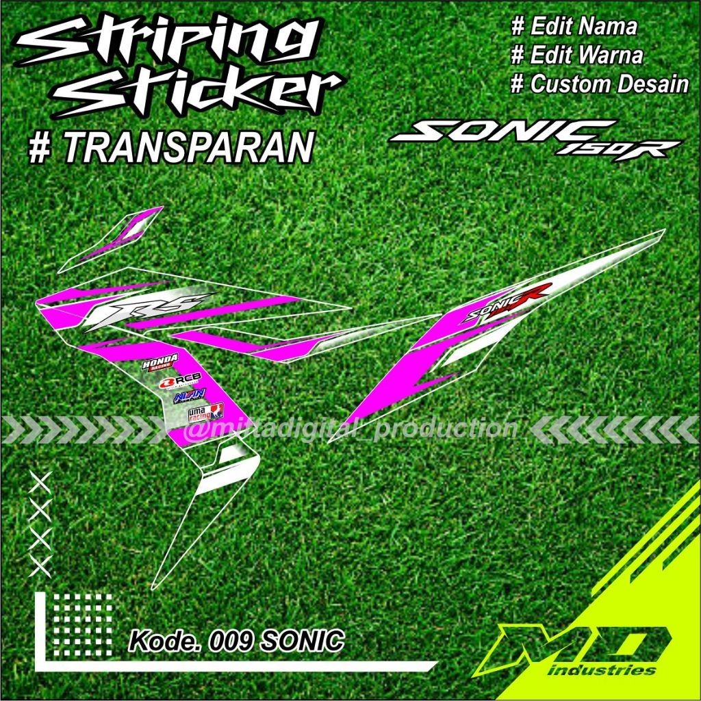 STRIPING HONDA SONIC 150R - Striping Sticker Sonic 150R - Striping  Sonic 150R Transparan