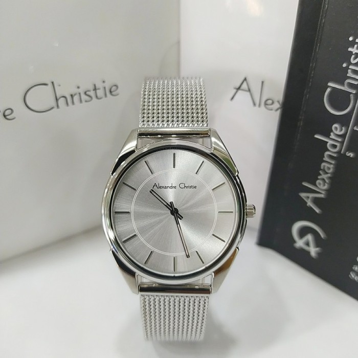 JAM TANGAN WANITA ALEXANDRE CHRISTIE ORIGINAL AC 8626 LH - FULL SILVER