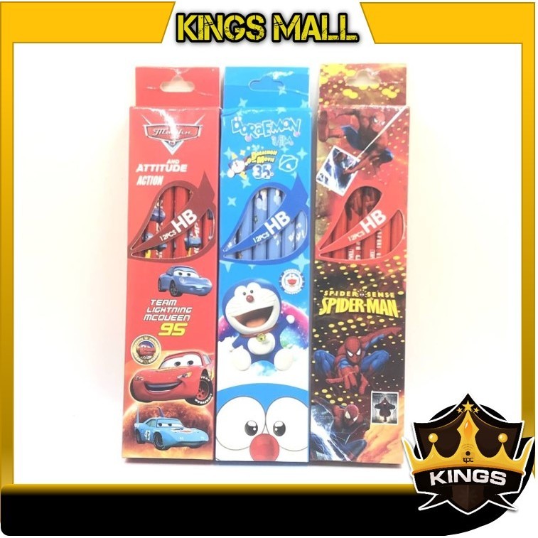 

KINGs - S6290 Alat Tulis Sekolah Karakter Lucu / Cute Pensil Belajar Isi 12 PCS / Pensil Box Isi 12 PCS