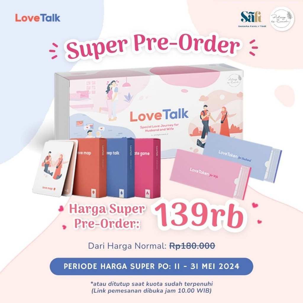 Kartu Love Talk by SAFT Deep Talk, Love Map, Intimate Game, Kartu Permainan Suami Istri Pasutri Game