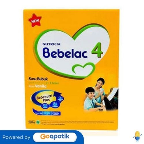 

Nutricia Bebelac 4 Hiq-Eq Usia 3-6 Tahun Rasa Vanila 1800 Gram Box