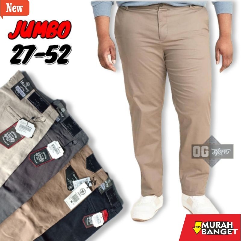 Denim Pria Jumbo Chinos Original Size Jumbo Celana Panjang Chino Pria Jumbo Size 27-52
