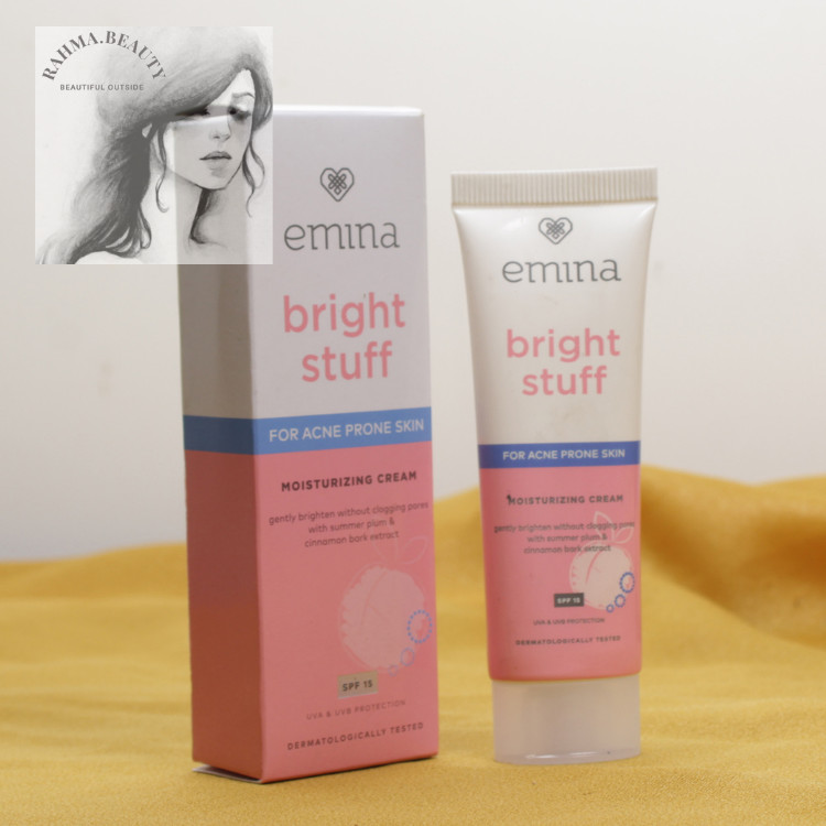 EMINA Bright Stuff For Acne Prone Skin Moisturizing Cream SPF15 20ml/Moisturizing Pencerah Wajah/Pel