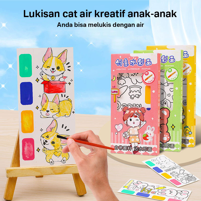 

POPOCOLA✨Lukisan Guas Kreatif Anak-anak Buku Lukisan Mewarnai Grafiti Gouache Hadiah Hari Anak-anak Kreatif Baru Hadiah Siswa Berbagi Ulang Tahun Bayi Taman Kanak-kanak