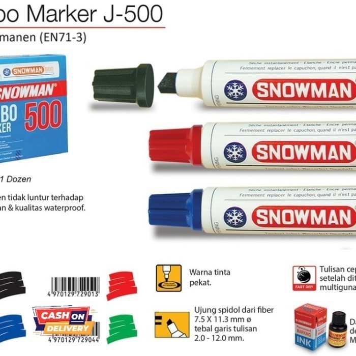 

✨LARIS✨ -spidol snowman jumbo 500 - Biru