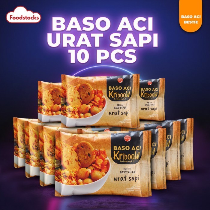 

TERMUIRAH Baso Aci Kriboow Special Urat Sapi Selera Martini/10 Pcs