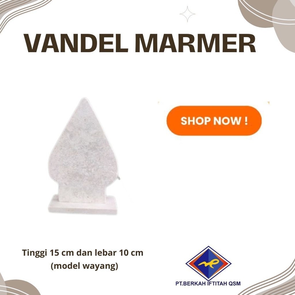 PLAKAT VANDEL MARMER BESAR MODEL WAYANG 15 × 10