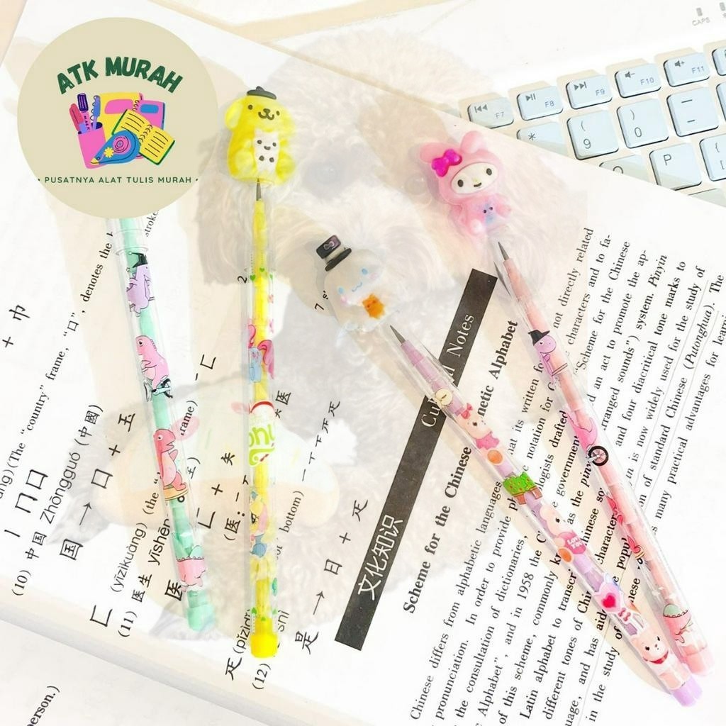 

PENSIL SUSUN SANRIO PENCIL MELODY HELLO KITTY KUROMI CINAMOROLL COD TERMURAH