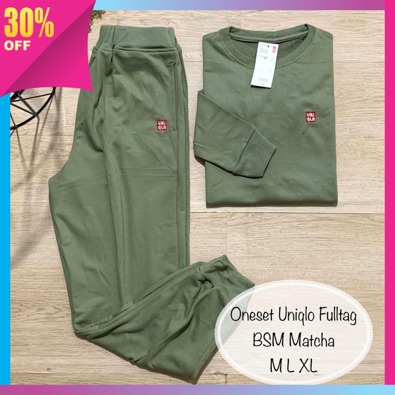 Pakaian Olahraga Murah Kekinian Keren Style Korea Terbaru / Oneset Uniqlo Setelan Sweater Uniqloon W