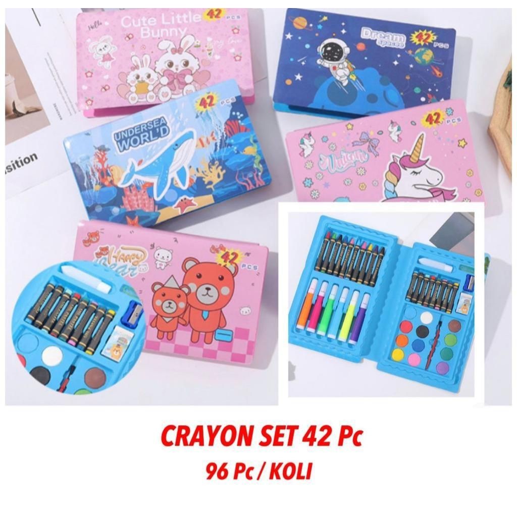 

(MG) CRAYON MEWARNAI 42PCS / CRAYON LUKIS ANAK 42PCS / PENSIL WARNA ANAK /Pensil Warna Set 42 Pcs