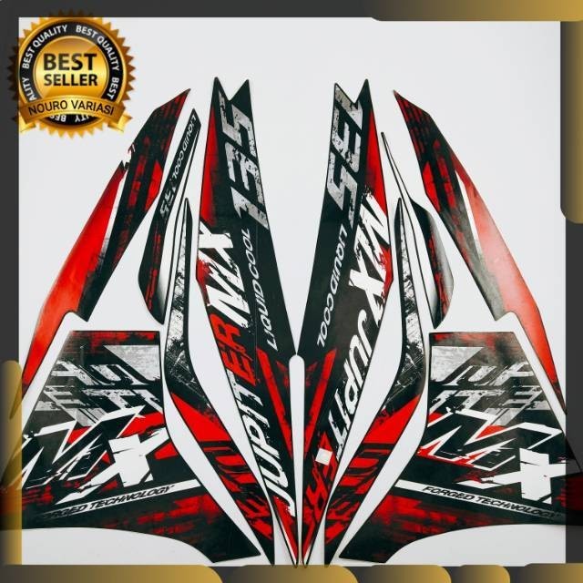 List stiker striping yamaha mx new 135 2014 merah list body standar