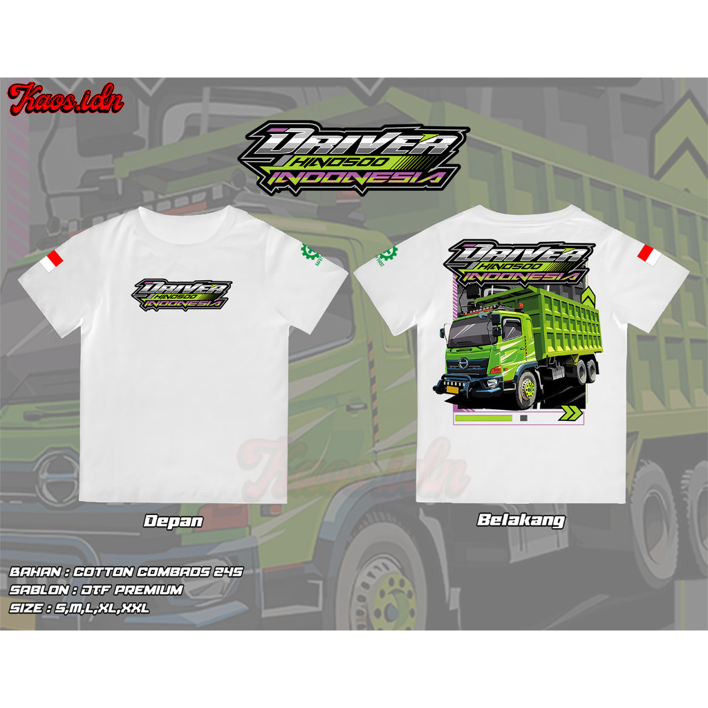 [Bisa COD] Kaos Anak | DRIVER Original Merchandise | Kaos Katun 24s Asli | Baju Driver Hino 500 Indo