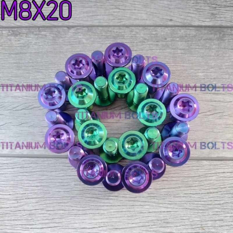 Baut Titanium Baut Disc Piringan Cakram Titanium M8x20 Titanium GR5 Original