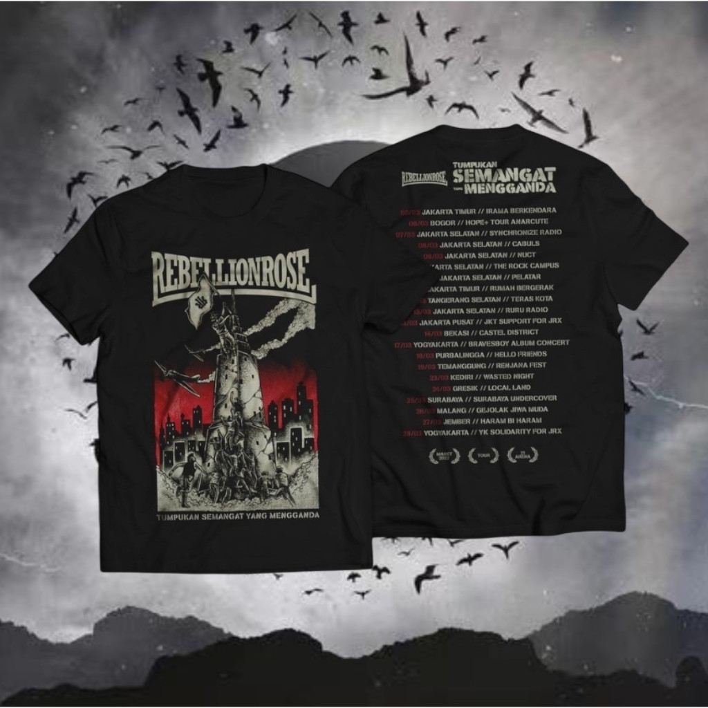 【COD】 TS TSYM BK - Kaos Rebellion Rose Original Tumpukan Semangat Yang Mengganda Limited