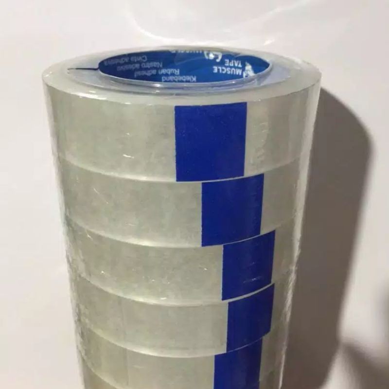 

A031-6 PCS Lakban 1 Inchi Bening Isolasi Transparan 24 mm Perekat Serbaguna