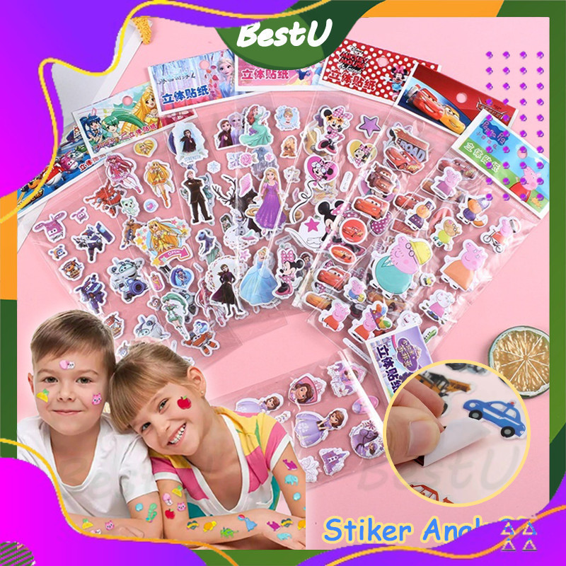 

Stiker Timbul Random/ Stiker Anak 3D/ Stiker Karakter / Stiker Mainan Anak Perempuan / Stiker Tempel