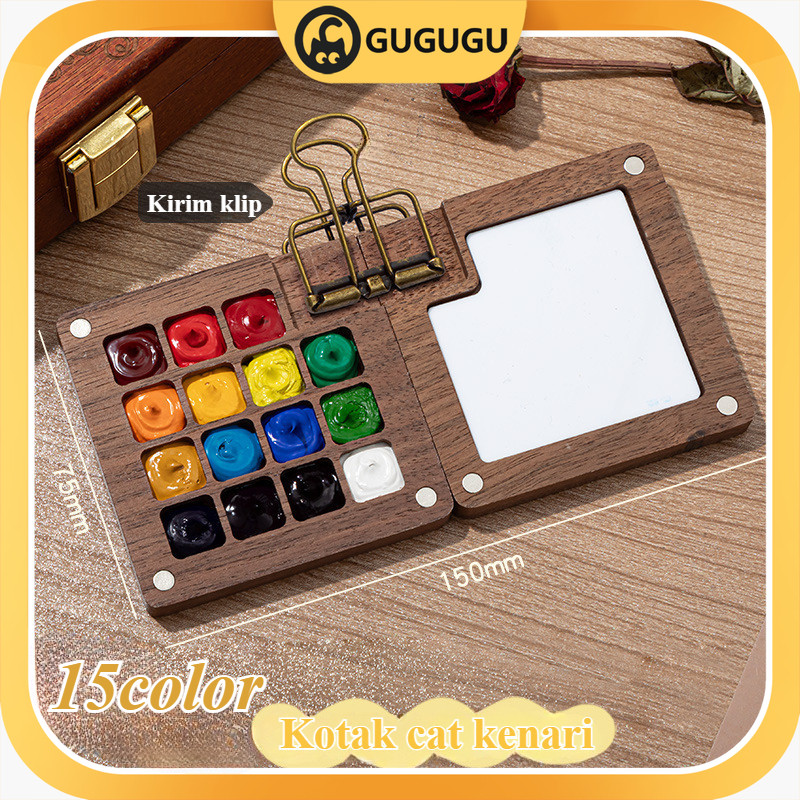 

Mini Palette Wooden Magnetic / Color Palette Disk Magnetic Wooden / Magnetic Wooden Palette For Watercolor / Palette Palete Kayu Mini