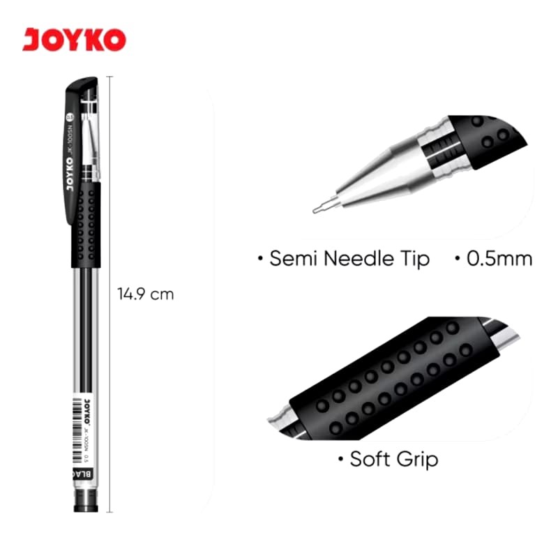 

Pena Gel 0.55mm / Refill Standard Bolpoin Cair Alat Tulis Sekolah Joyko Warna Hitam T0SS4 STATIONERY