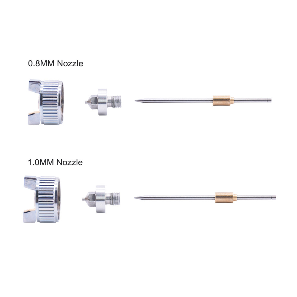 

Steel Nozzle for HVLP Spray 0.8mm 1.0mm H-2000 Cars Painting Airbrush Furnitures DIY Painting Kit Car Auto Repairing Tool