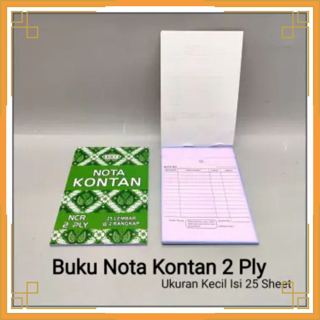 

KIKY Nota kontan kecil 1 ply, 2 ply isi 25 shet