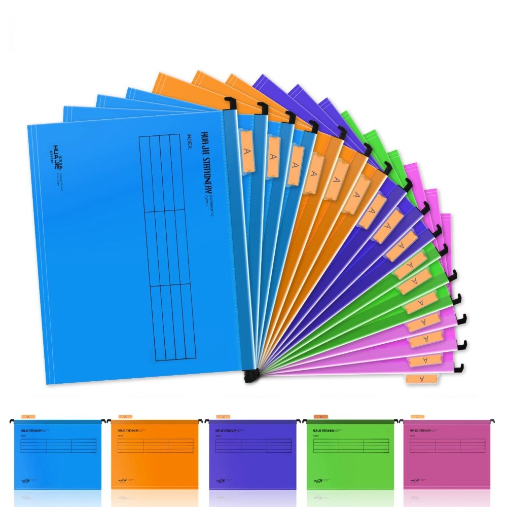 

A4 Quick Labor Folder PVC Suspended Type A4 Suspension Files with Hook Color Random Hanging File Folders Home Organization
