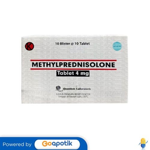Methylprednisolone Quantum 4 Mg Box 100 Tablet