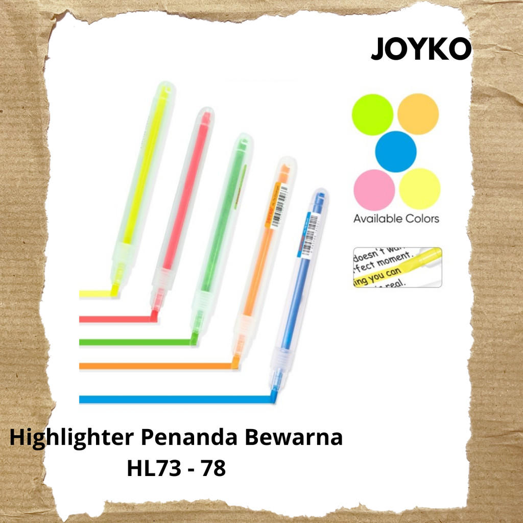 

Highlighter Warna Penanda Berwarna Joyko HL73-78