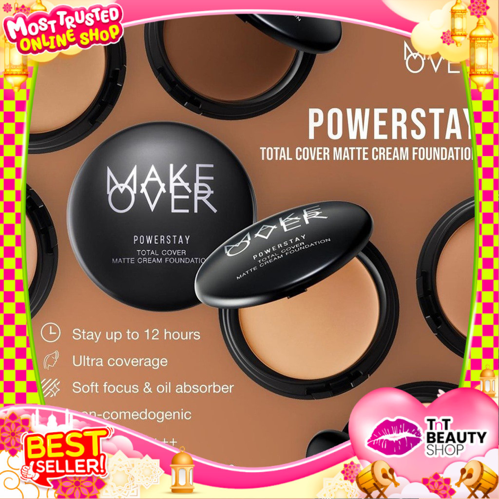 MAKE OVER Powerstay Total Cover Matte Cream Foundation 12g | MakeOver | TnT Beauty Shop