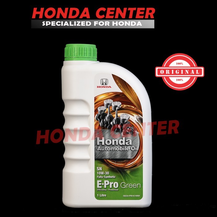 oli oil mesin mobil honda e-pro green SN 10W-30 full syintetic 1L PART BARU