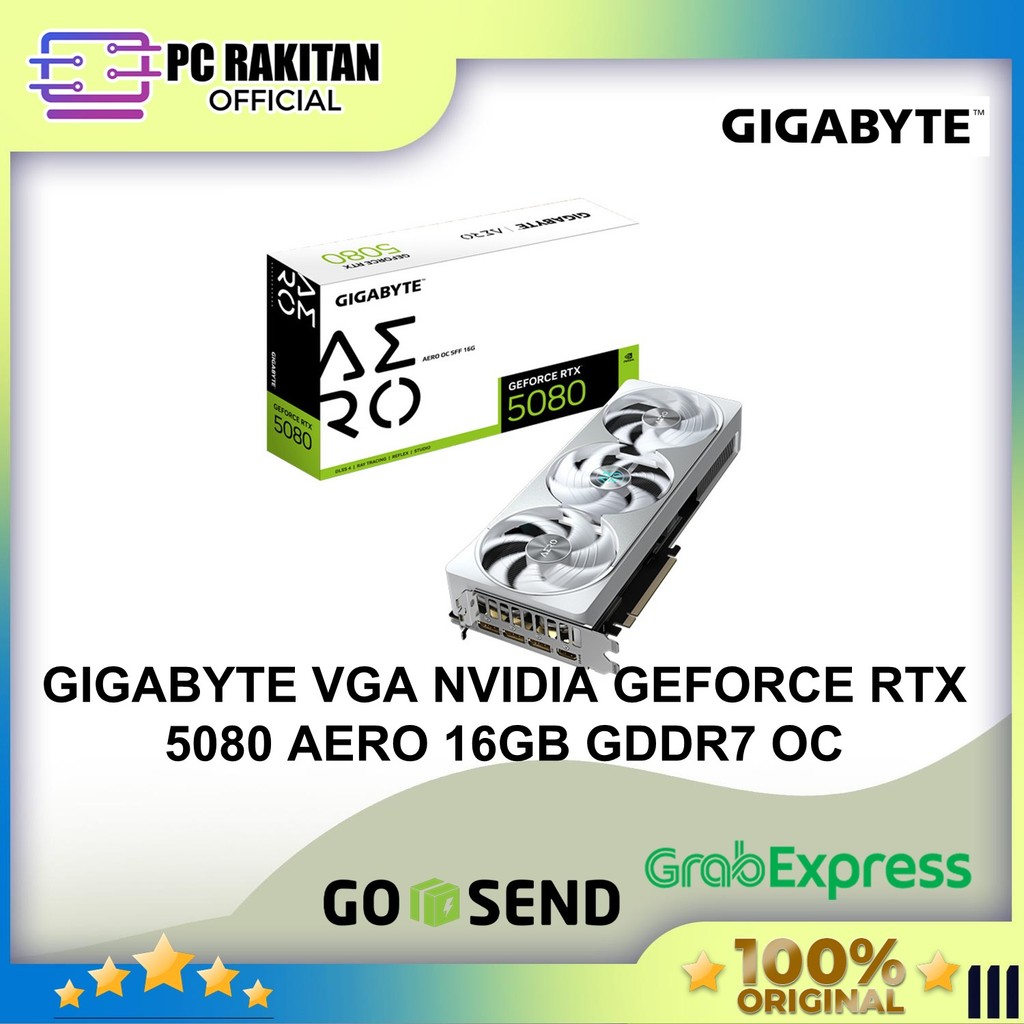 GIGABYTE VGA NVIDIA GEFORCE RTX 5080 AERO 16GB GDDR7 OC