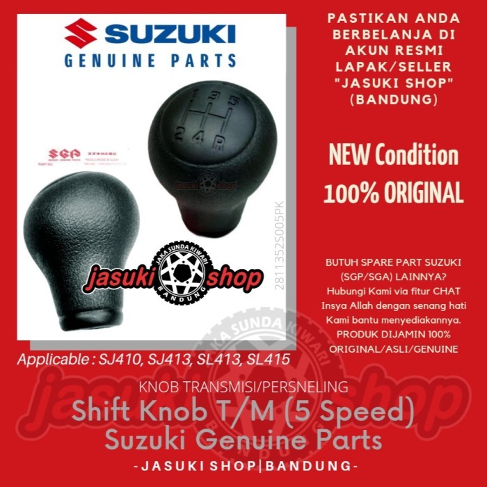 Shift Knob Knop Jimny Katana Caribian Carry Futura Asli Original SGP - Knob Pendek