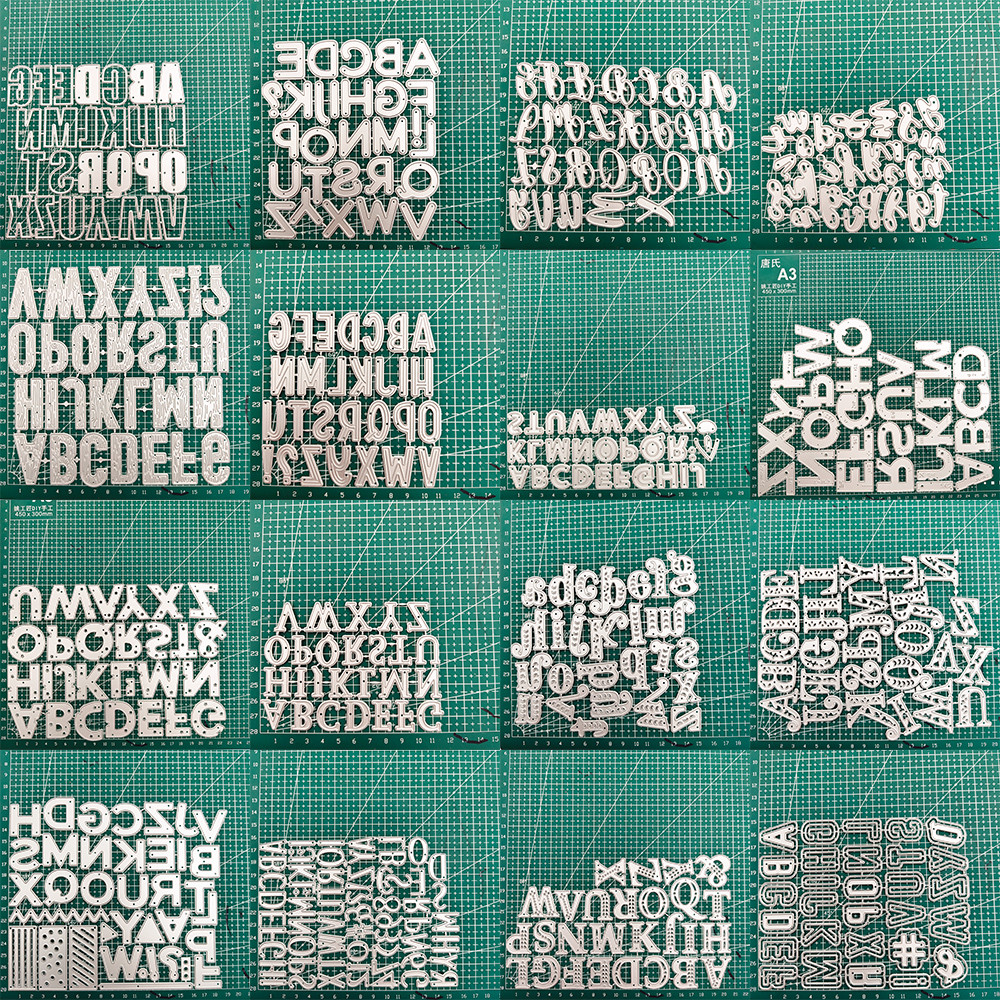 

2024 New English Words Alphabet Craft Metal Cutting Dies Greeting Card Series Scrapbook Paper Knife Mould Blade Punch Stencils