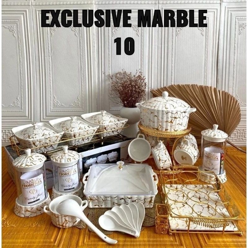 Prasmanan Fiorenza Set / Marble Putih
