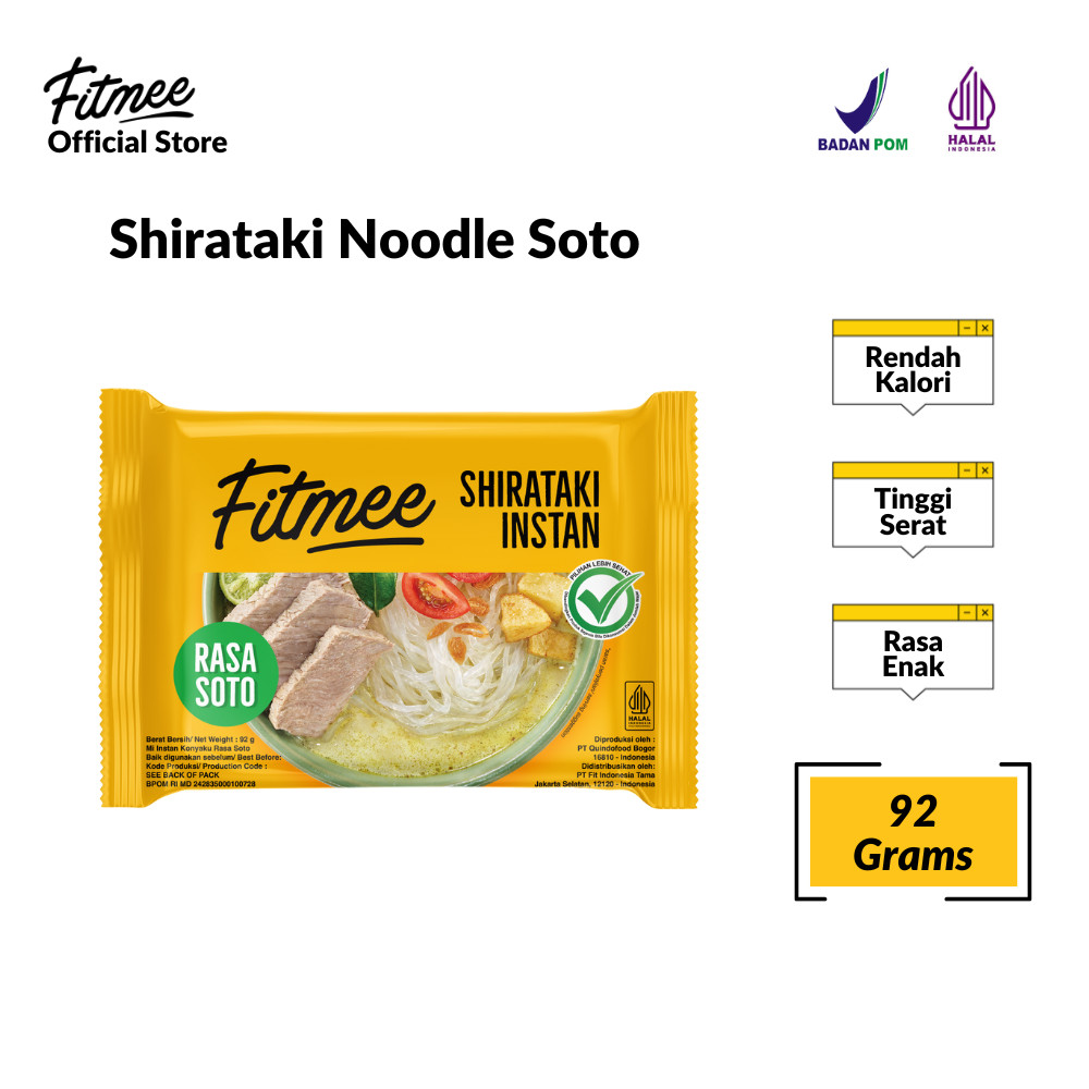 

Fitmee Mie Instan Sehat Shirataki Soto Gluten Free 92 Gr