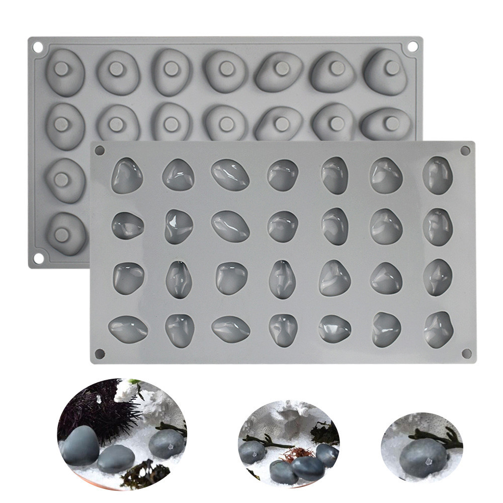 28 cell Pebbles Design Ice Cube Mold Silicone Chocolate Mold DIY Home Decoration Mold Whiskey Wine C