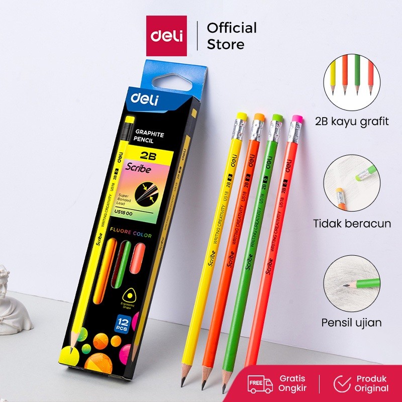 

Deli Pensil Kayu 2B EU51800