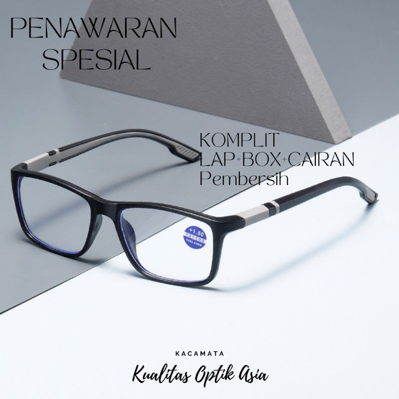 kacamata baca plus pria / kacamata baca / kaca mata plus usia 40 / kacamata baca plus pria umur 50 o
