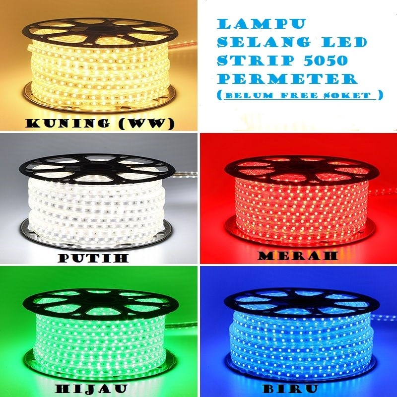 Lampu Selang Led Strip 5050 Meteran Lampu Led Strip Selang 5050