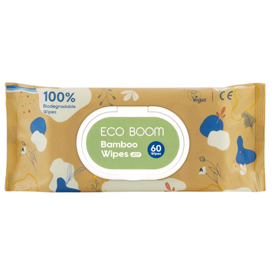Eco Boom Bamboo Water Wet Wipes (Wet Wipes 60 sheets)