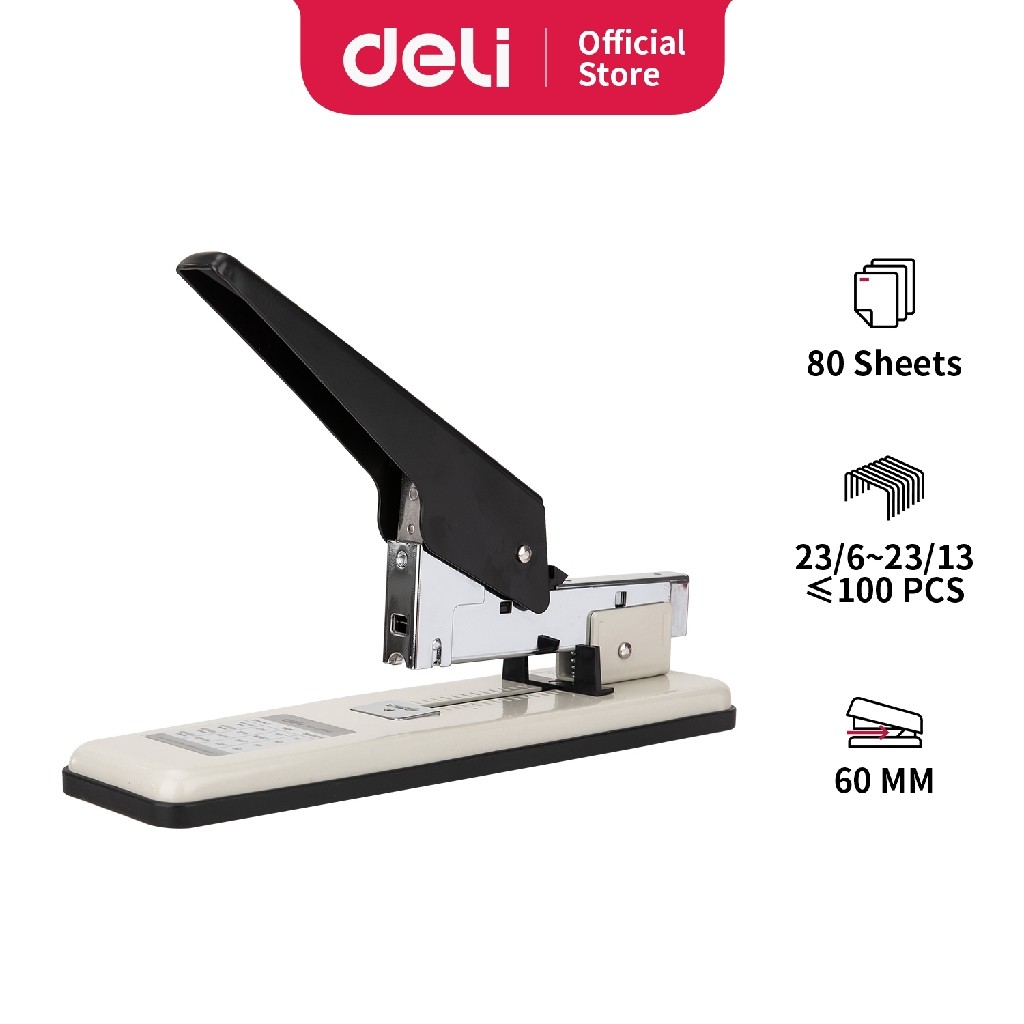 

Deli Stapler Heavy Duty daya tahan kuat 80sheets E0394