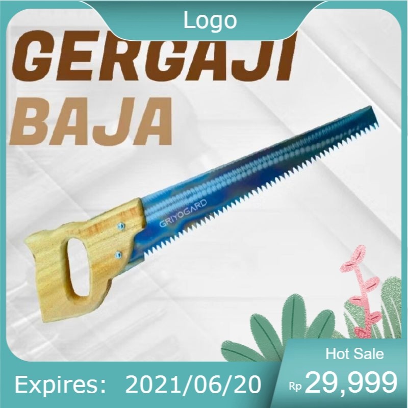 Gergaji Selendang ( Hitam) Gergaji Tangan Berkualitas Gagang Kayu Kualitas Bagus