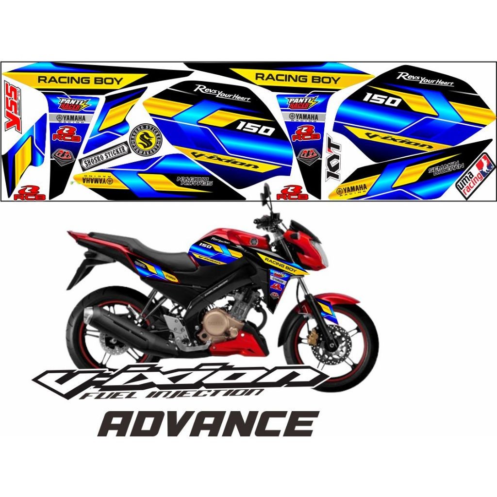 VARIASI striping vixion advance variasi stiker vixion stiker motif advance