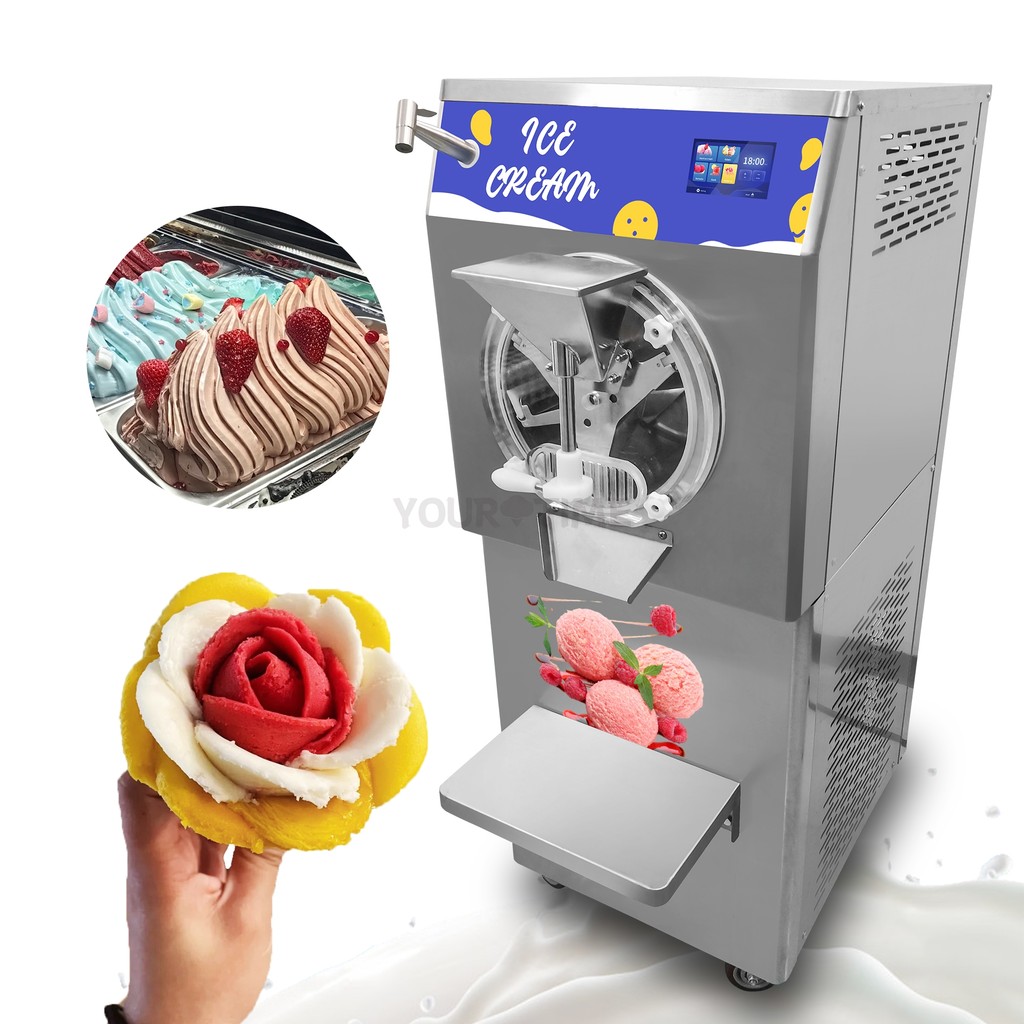 Mvckyi 60L/H Hard ice Cream Machine For Business Hard Italian Gelato Ice Cream Batch Freezer Ice Cre