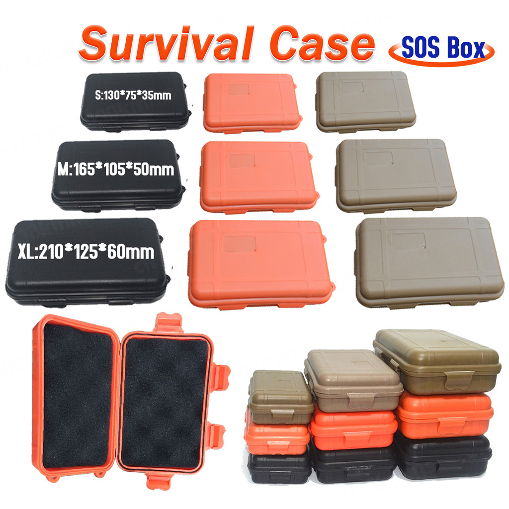 

Outdoor Waterproof Survival Sealed Box Dustproof Shockproof Plastic EDC Tools Storage Container Case Holder Fishing Tackle Tools