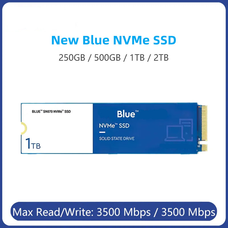 New Blue SN570 NVMe 2TB 1TB 500GB 250GB SSD PCIe3.0*4 M.2 2280 Internal Solid State Drive For Laptop