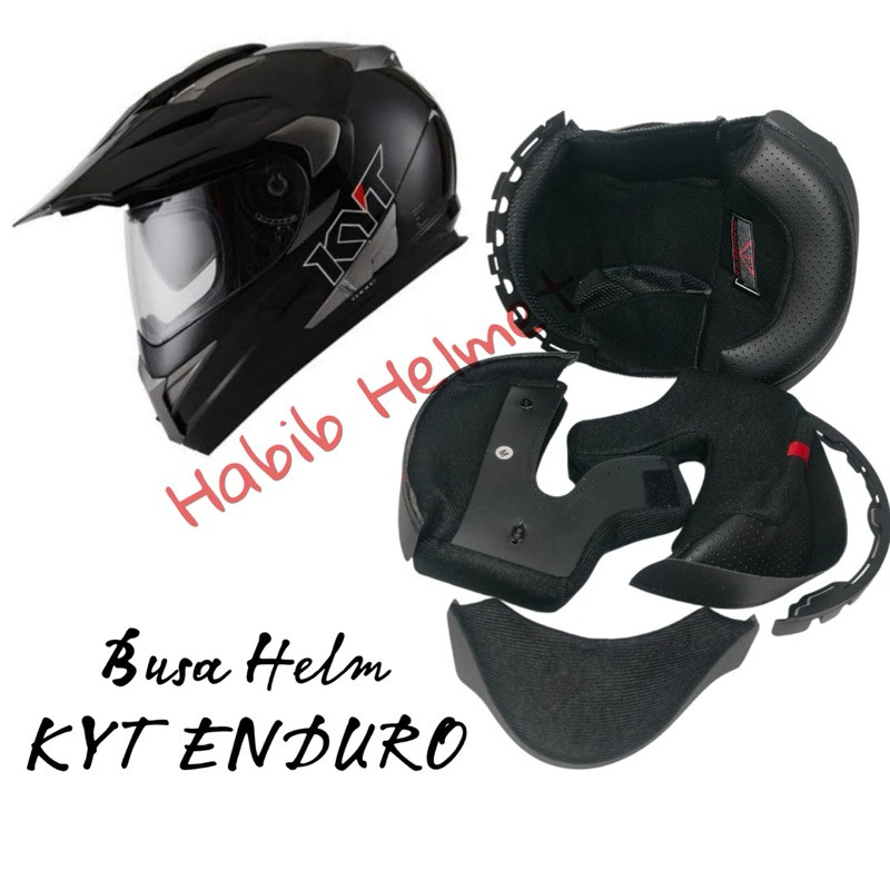 BUSA HELM KYT ENDURO SIZE S M L XL FULLSET PLUS CHINGUARD