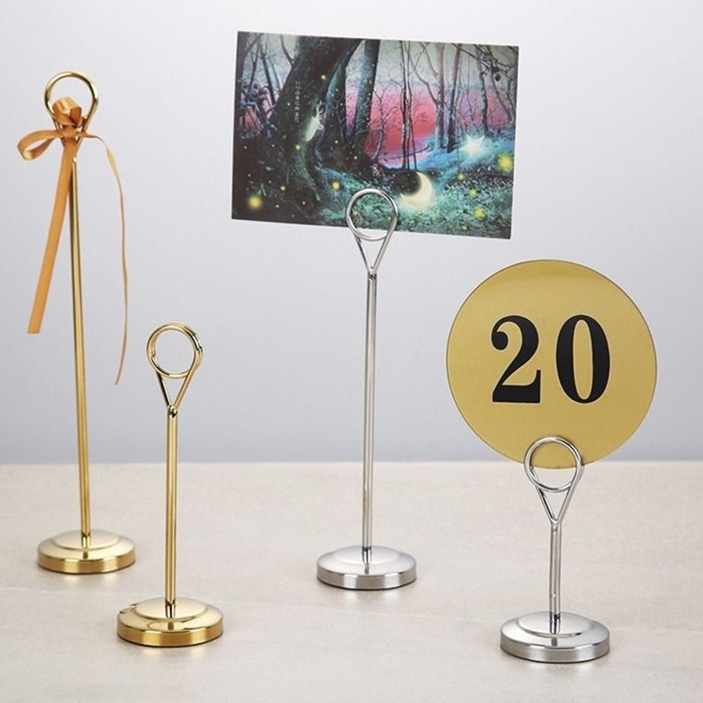 

Steel For Memo Postcard Paper Picture Table Number Holder Party Supplies Photo Clip Paper Stand Note Clamp Card Holder