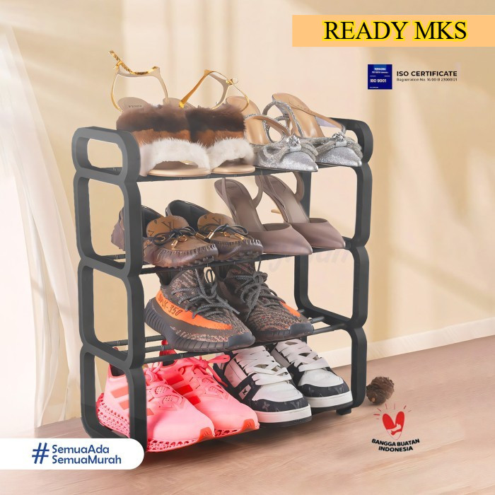 SURIA RAK SEPATU ROBOCOP 4 SUSUN PLASTIK Bongkar Pasang Serbaguna