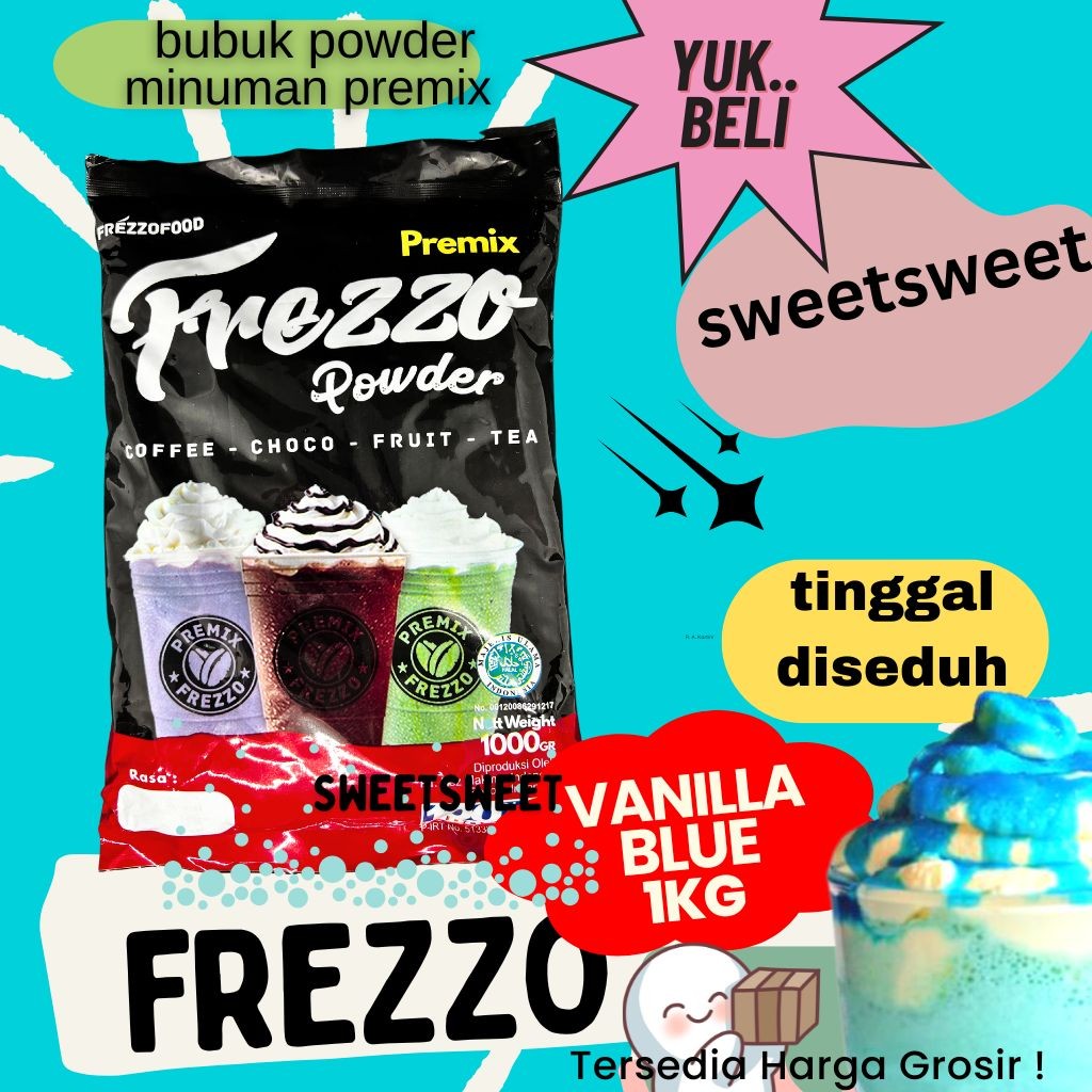 

Sweetsweet Frezzo Rasa Vanilla Blue | Boba Powder Drink 1 Kg {Bisa COD} {Tersedia Harga Grosir}