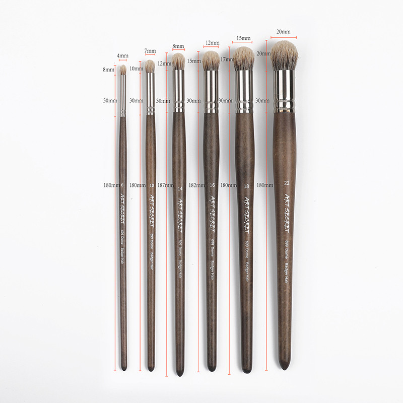 

Artsecret #699 6pcs/Set Badger Hair Animal Hair Birch Rod Quaint Style Gouache Painting Pen Artist Oil Painting Brushes